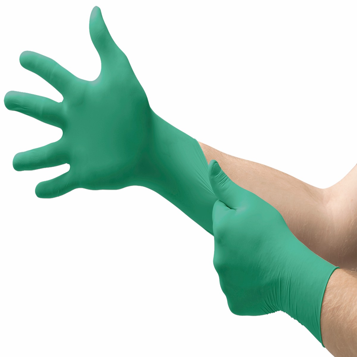 Disposable Gloves - Ansell TouchNTuff Nitrile Powder-Free 5 Mil Green (Box of 100), 92-600