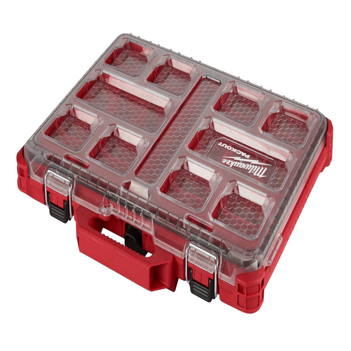 Organizer - Milwaukee PACKOUT 10-Compartment Low-Profile Small Parts Tool Organizer, 48-22-8431