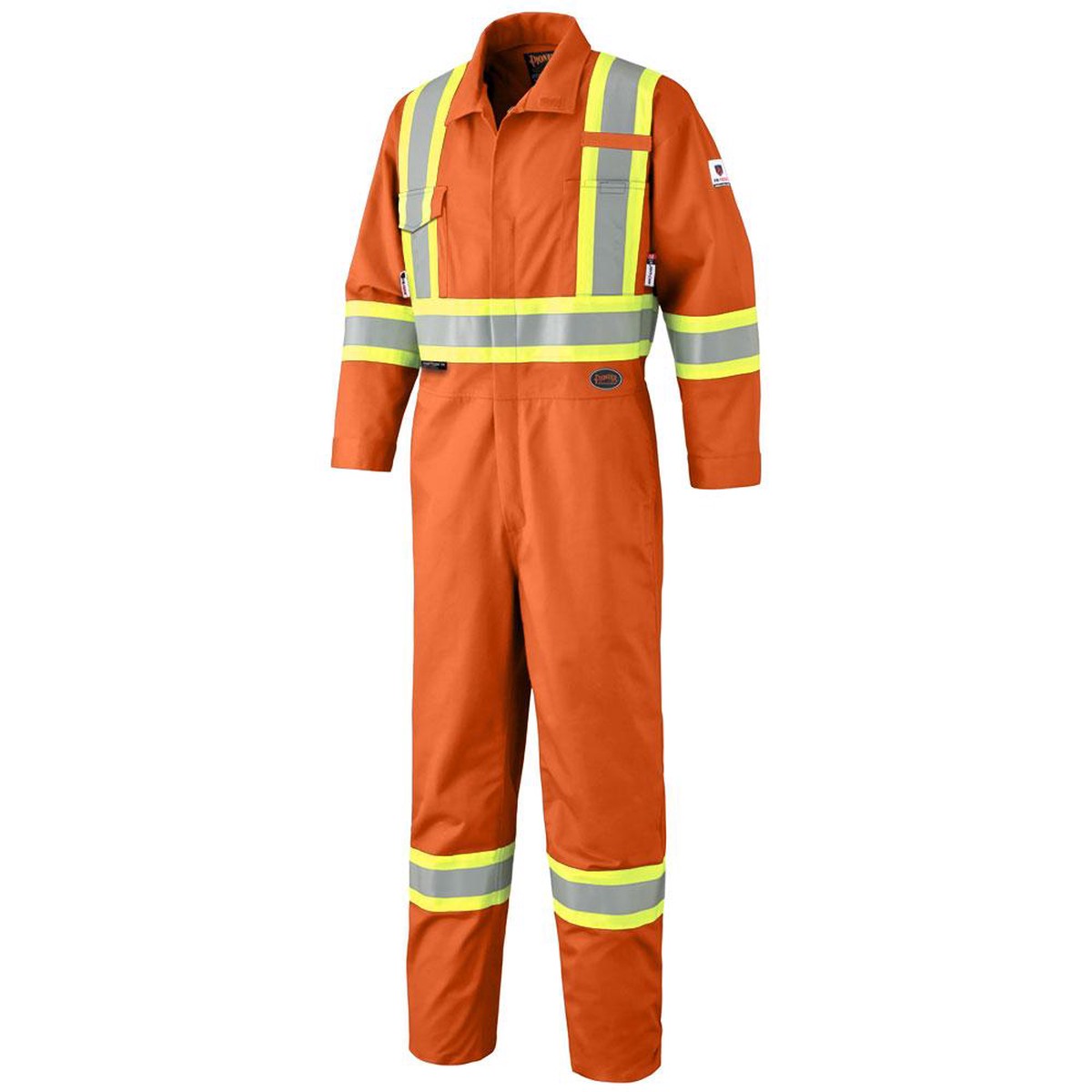 Coveralls - Pioneer Hi-Viz Orange FR-Tech 88/12 Flame Resistant 7 oz Coverall with Leg Zippers 7705 / 7705T