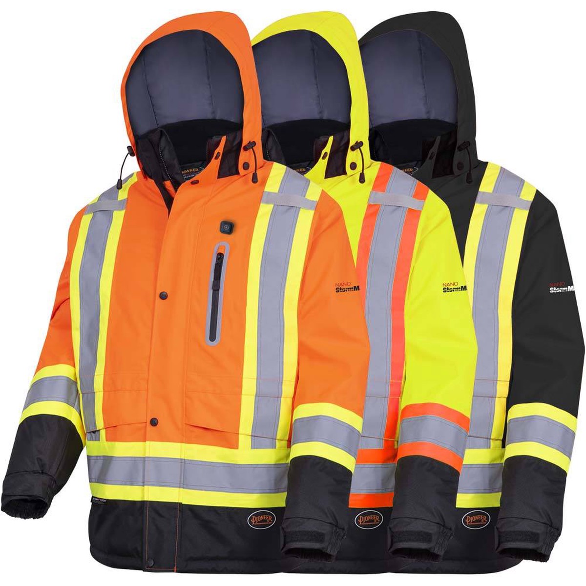 Heated Jacket - Pioneer Hi-Viz Heated Insulated Safety Jacket (Various Colours)