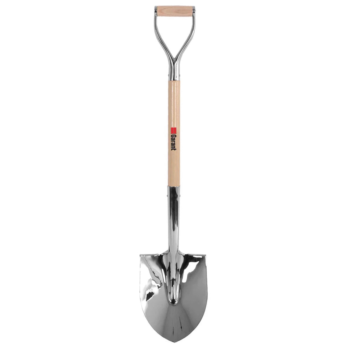 Shovel - Garant Chrome Plated Round Point Shovel with Wood Handle, 80402 / GHR2DCP