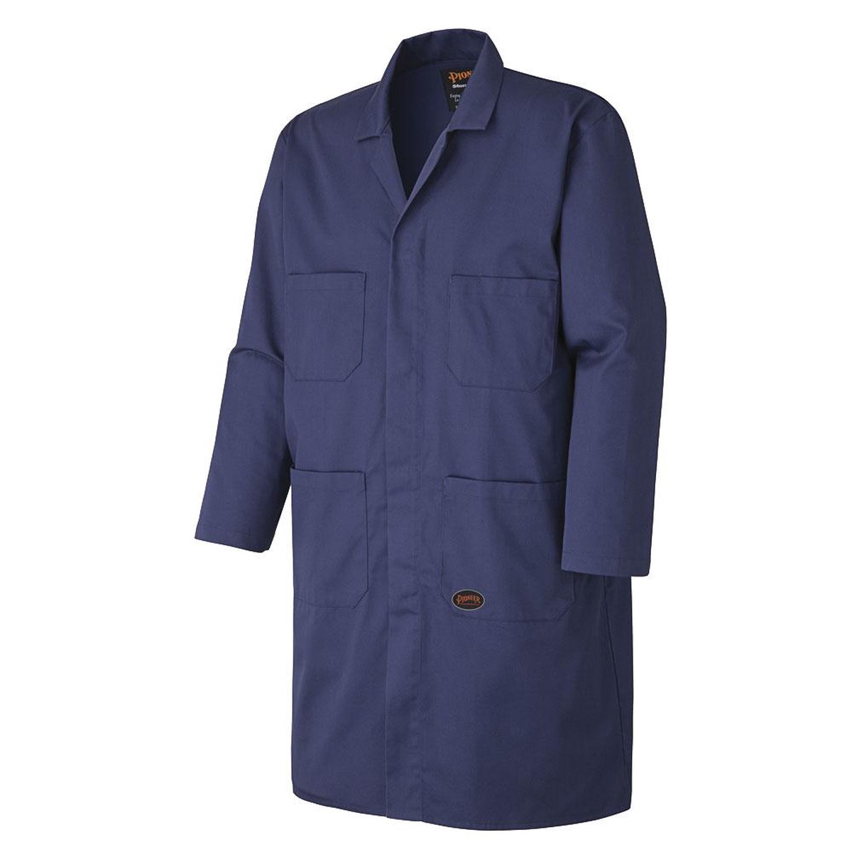 Lab Coat - Pioneer Navy Polyester/Cotton Antistatic Shop Lab Coat, 512