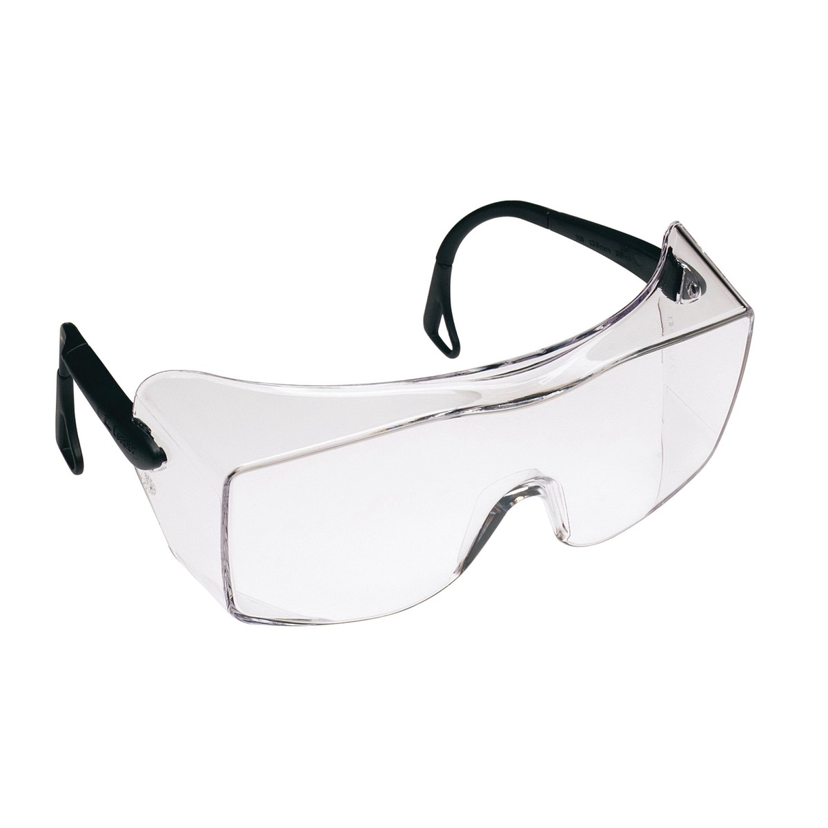 Protective Glasses - 3M OX Safety Eyewear Clear Lens Black Frame Secure Grip, 12166-00000-20