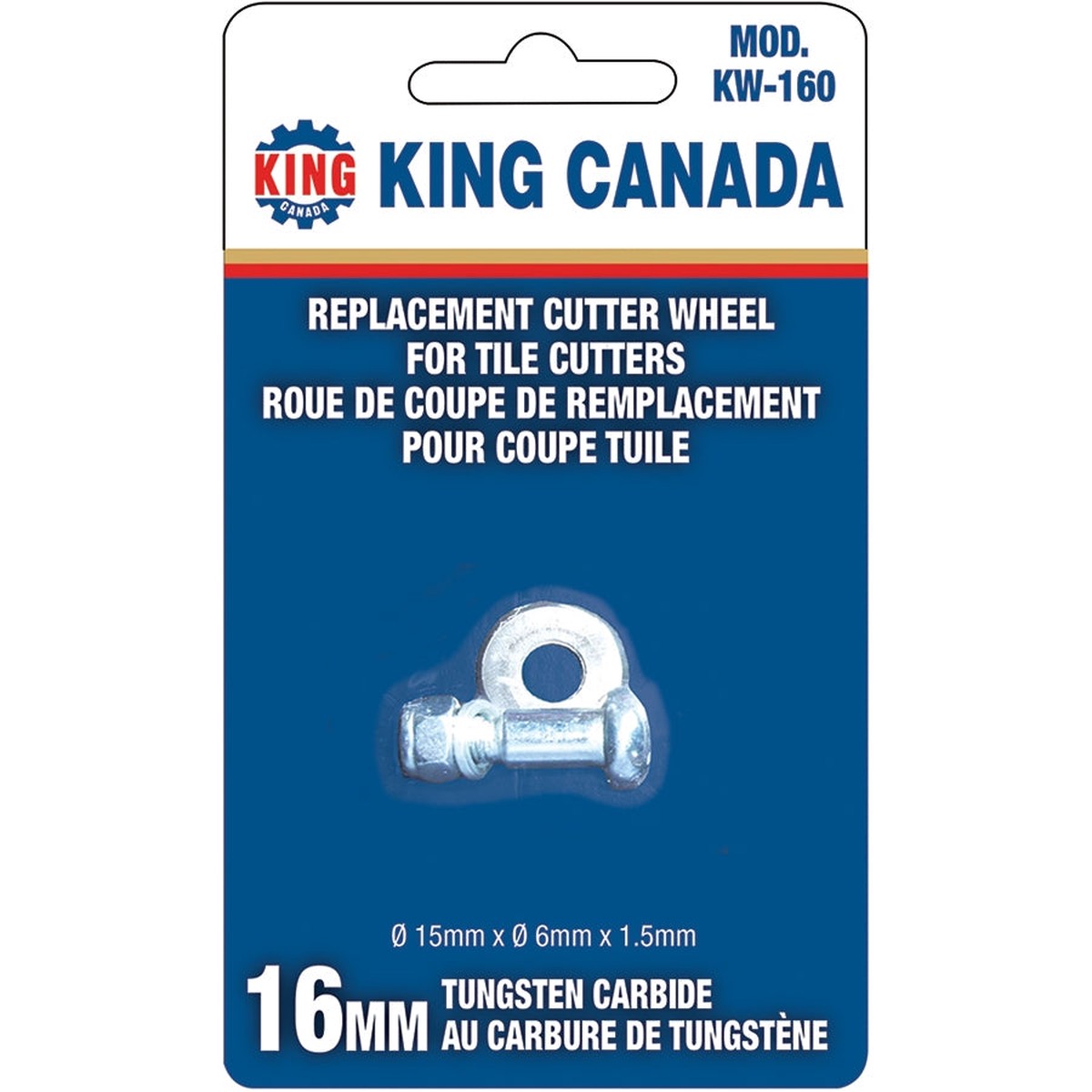 Cutting Wheel - King Canada 16mm Replacement Cutter Wheel, KW-160
