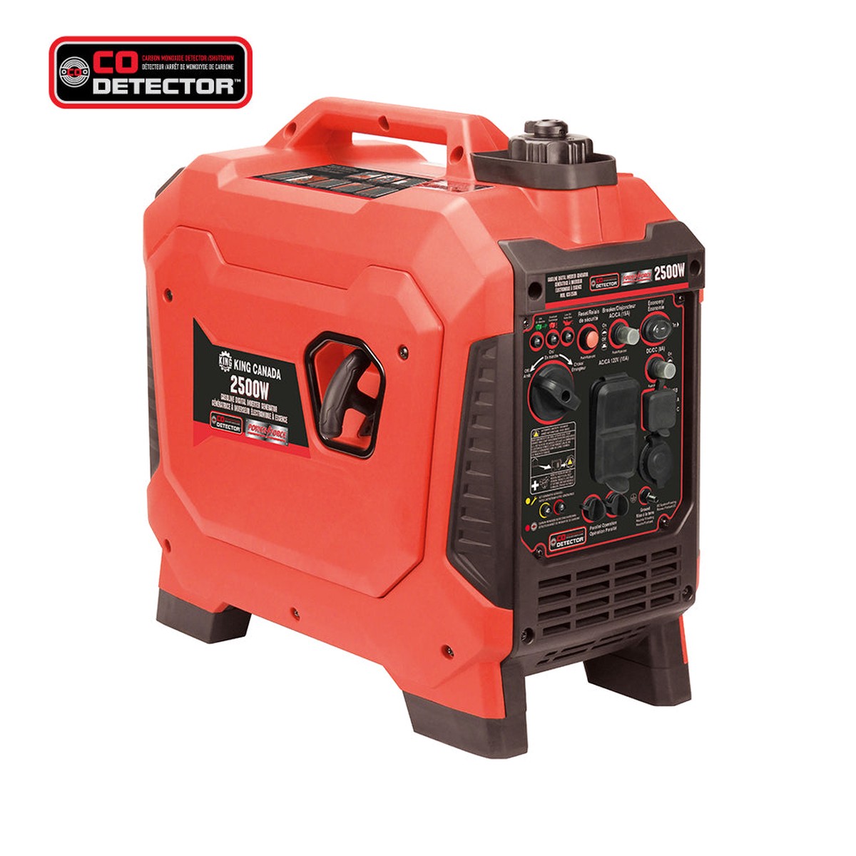 Generator - King Canada 2500W Gasoline Digital Inverter Generator, KCG-2500I
