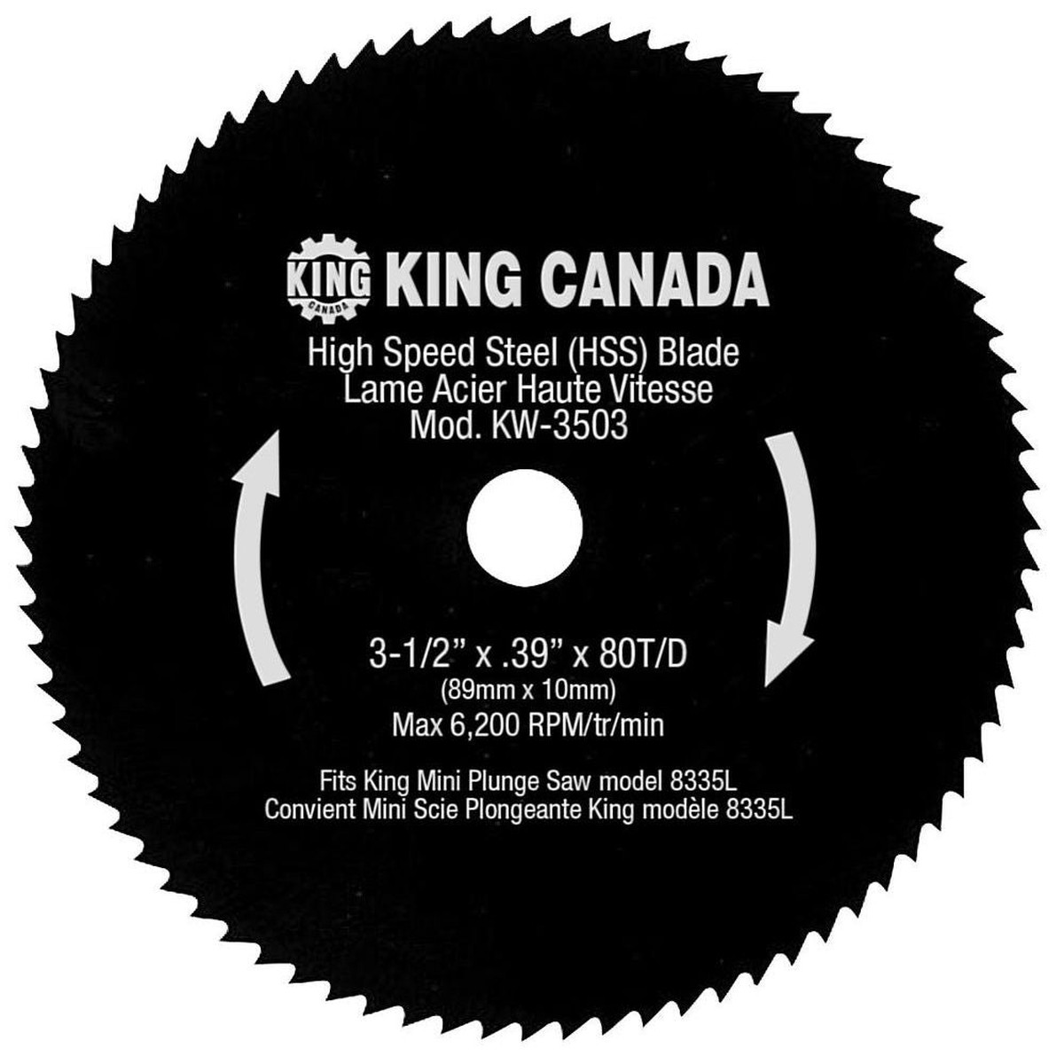 Saw Blade - King Canada HSS Blade, 3-1/2, Replacement, KW-3503