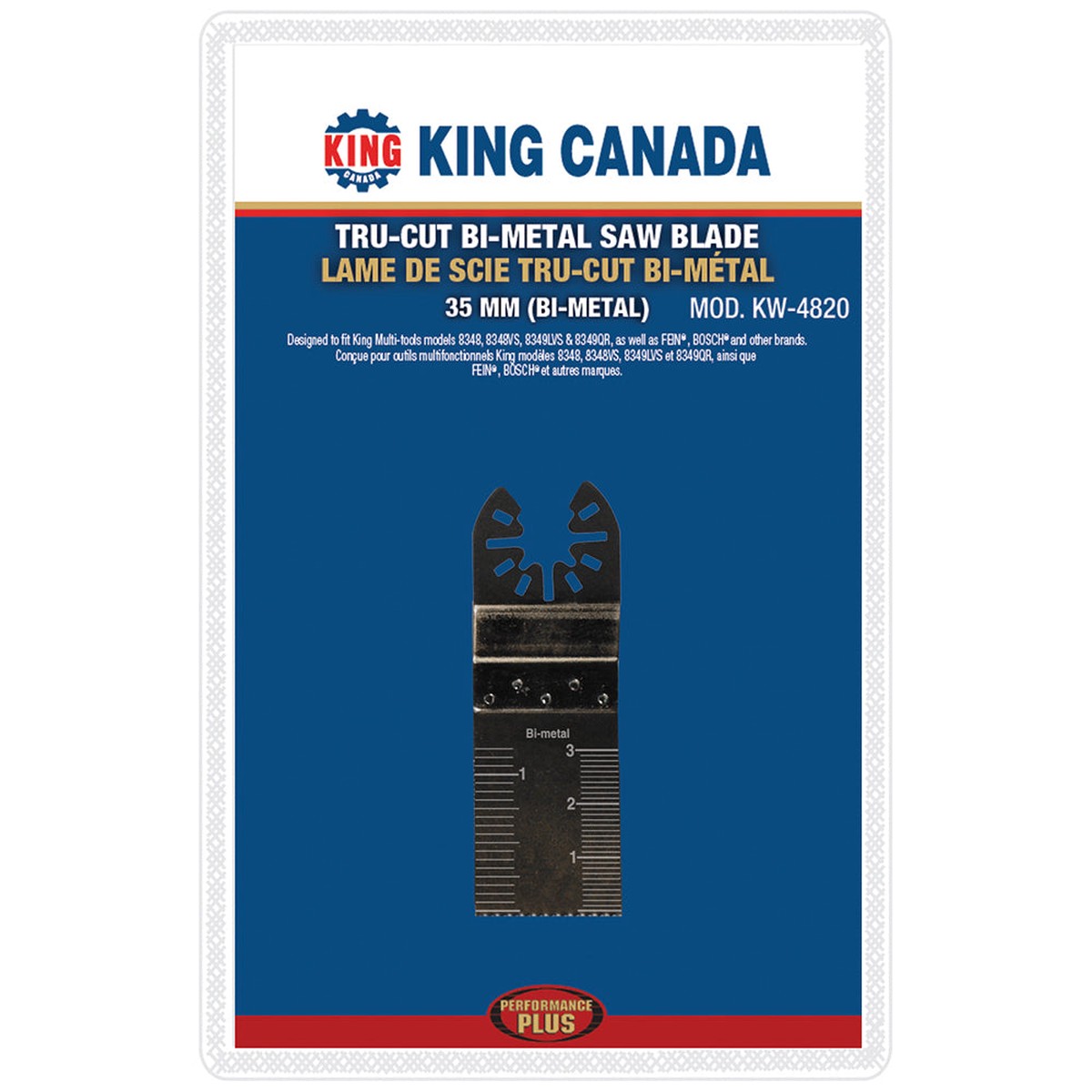 Saw Blade - King Canada Tru-Cut Bi-Metal, Cutting Saw Blade, 35mm, KW-4820 / KW-4818