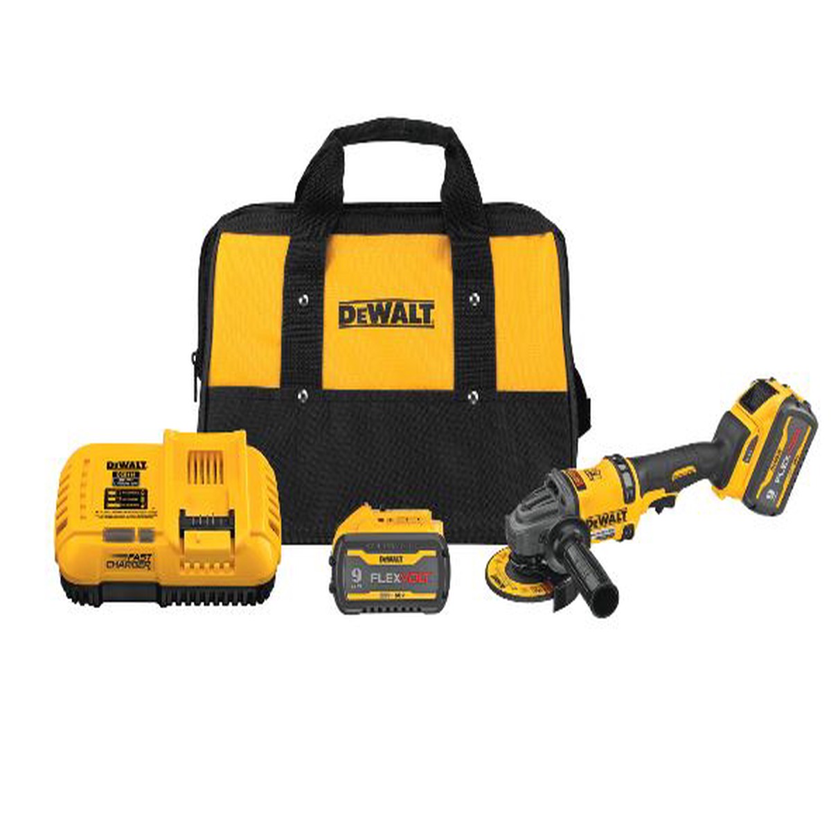 Grinder Kit - DeWalt FLEXVOLT 60V MAX* Brushless 4-1/2 IN. - 6 IN. Cordless Grinder with Kickback Brake Kit, DCG418X2