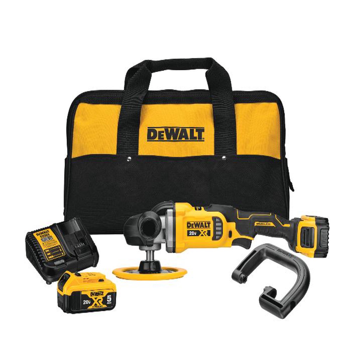 Rotary Polisher Kit - DeWalt 20V MAX* XR 7 in. Cordless Variable-Speed Rotary Polisher Kit DCM849P2