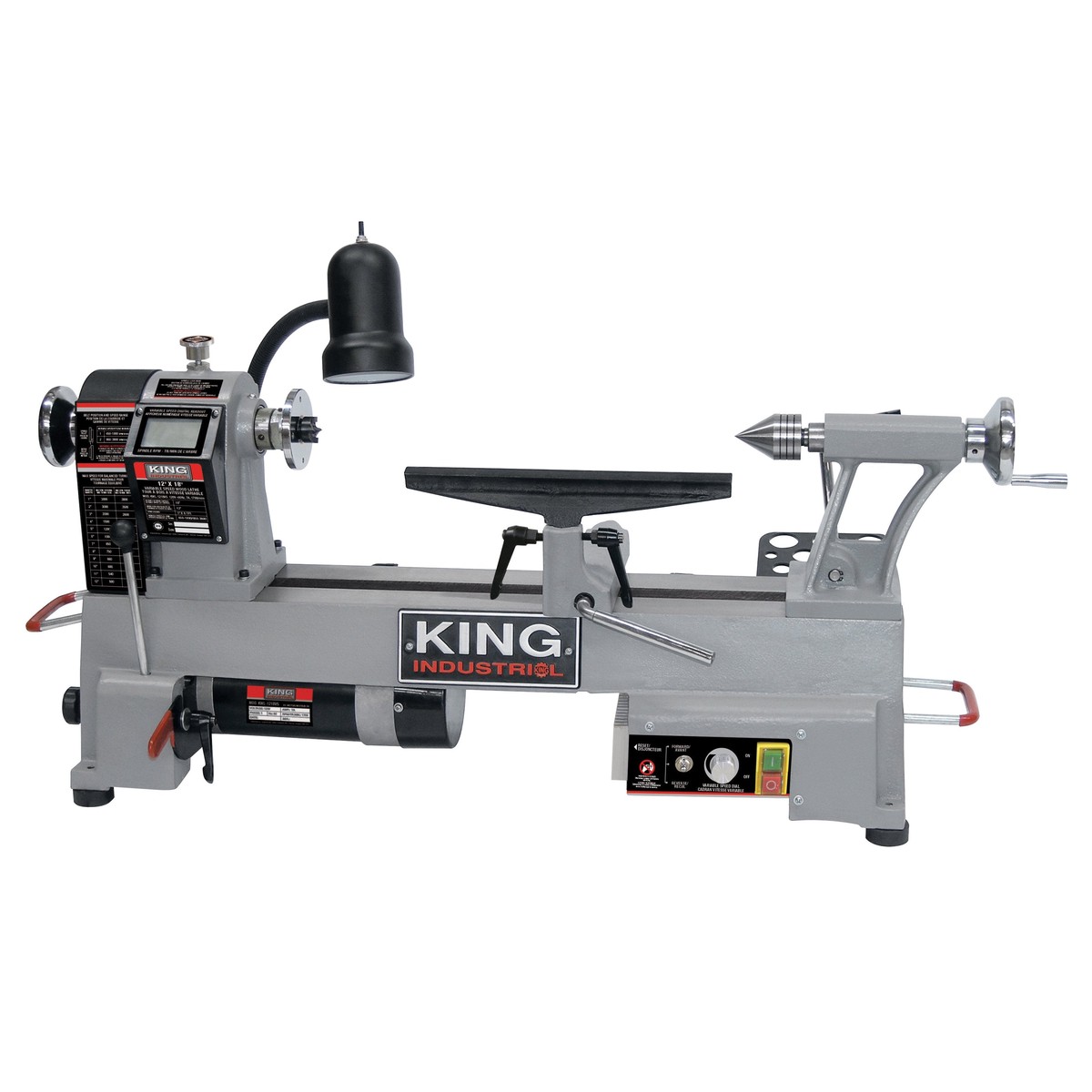 Wood Lathe - King Canada 12" X 18" Variable Speed Wood Lathe KWL-1218VS