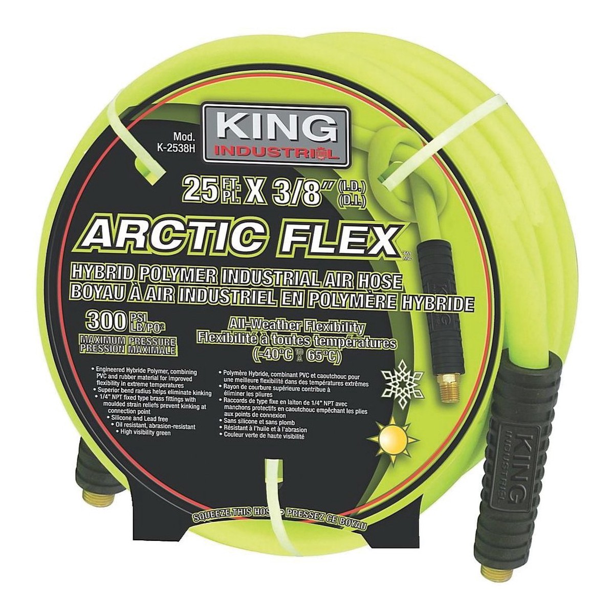 Air Hose - King Canada Industrial 3/8" Air Hose K-2538H/K-5038H/K-10038H