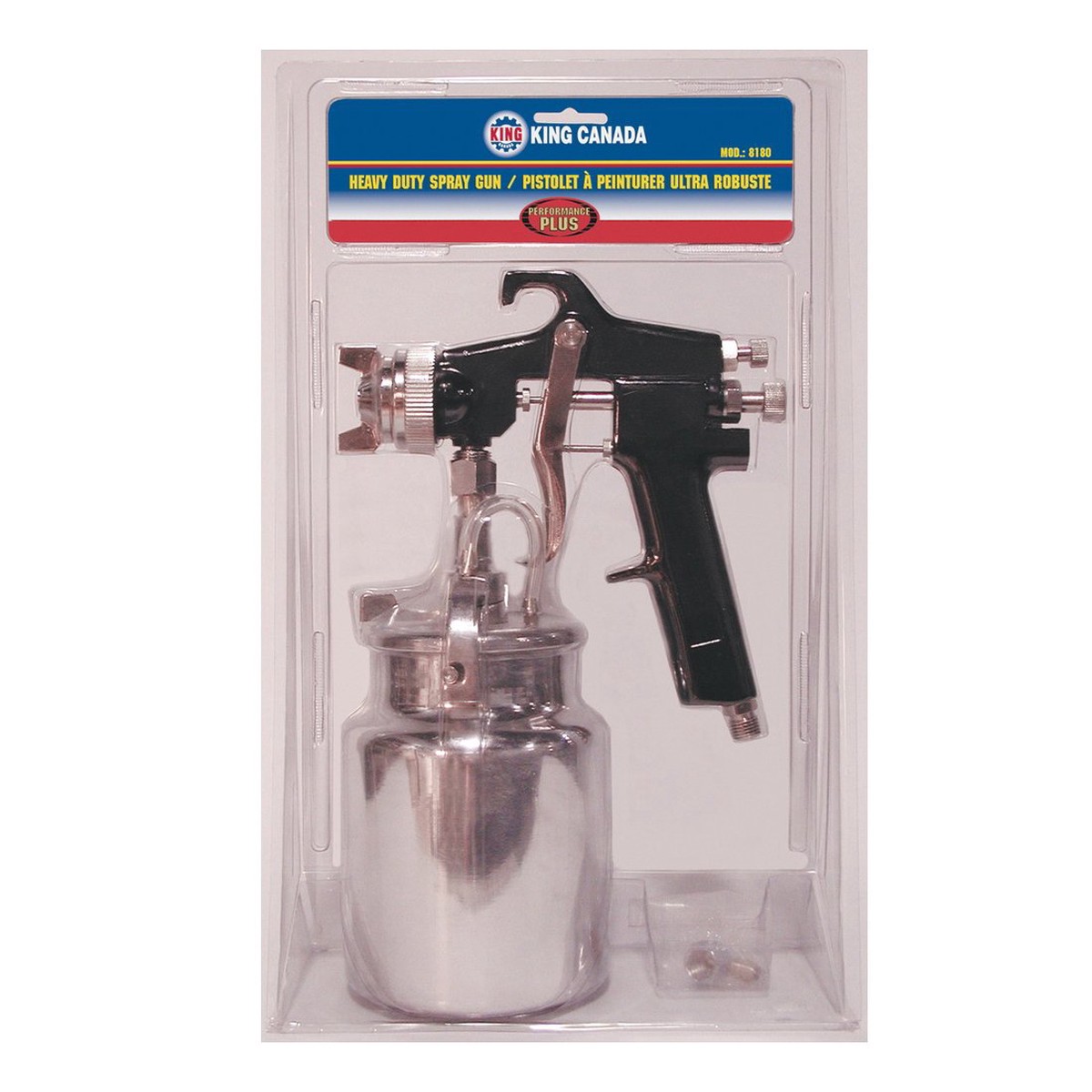 Spray Gun - King Canada Performance Plus Heavy Duty 1/4" NPS Inlet 1L Container 8180/8182