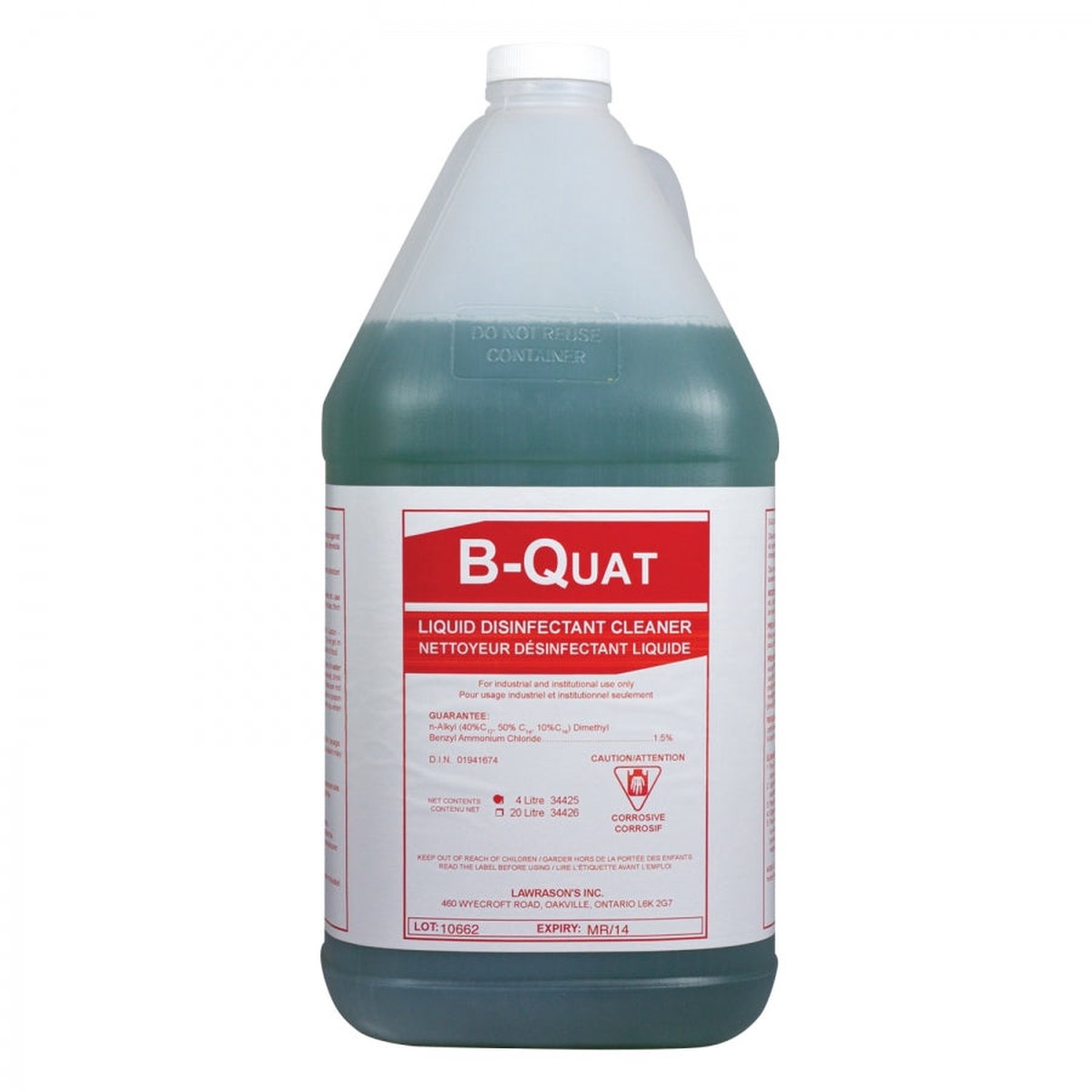 Disinfectant Cleaner - Lawrason's B-Quat Deodorizer Disinfectant 34425