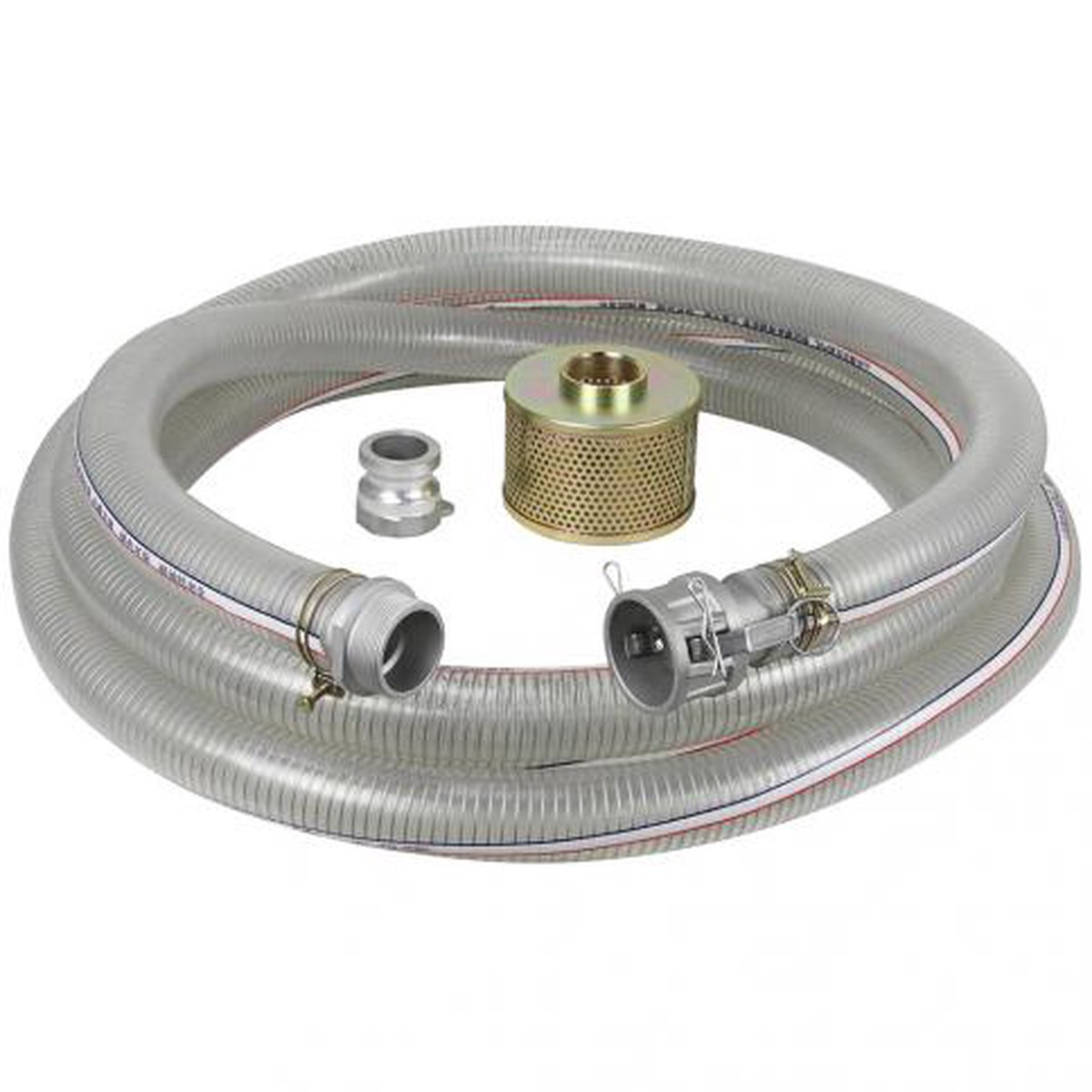 Hose Kit - King Canada 3" X 25' PVC Suction Hose Kit for Water Pump KW-253