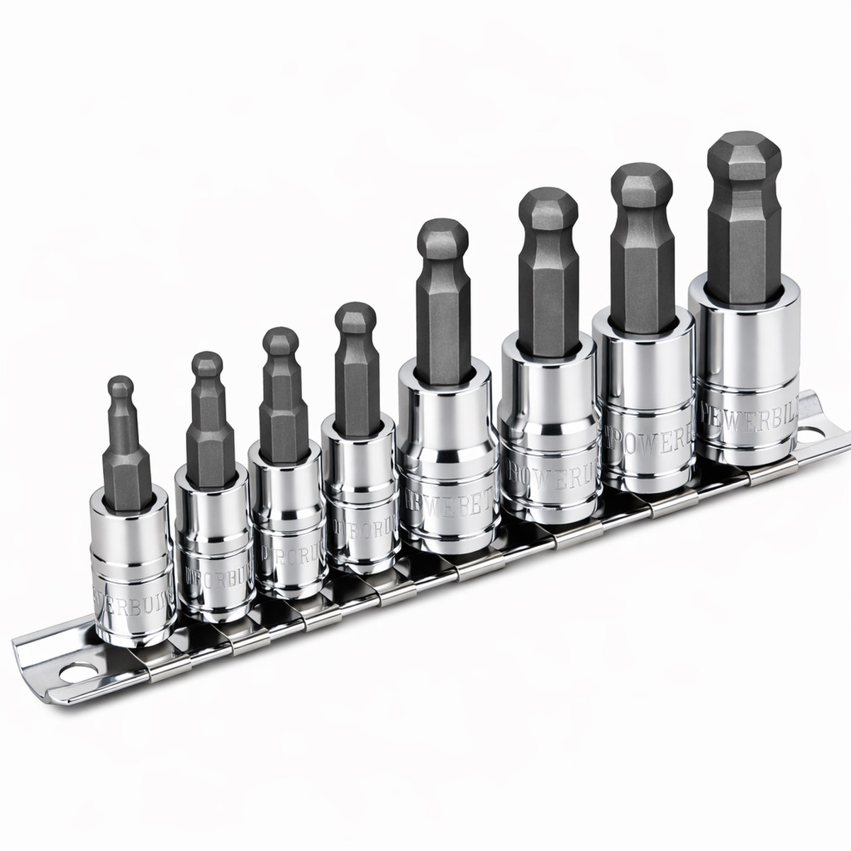 8 Piece Metric Wobble Ball Hex Bit Set