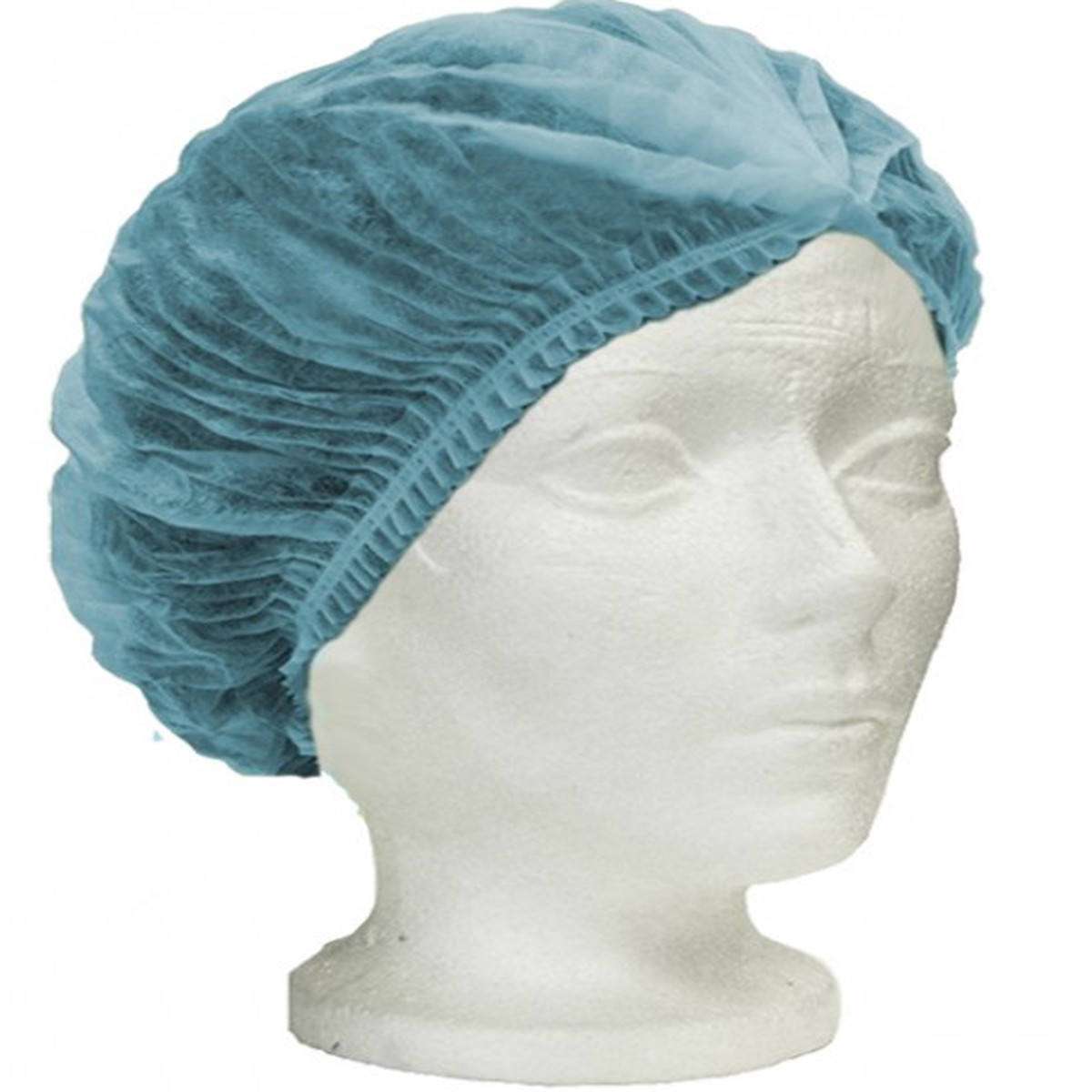 Bouffant Cap - Ronco CARE White or Blue Pleated Bouffant 21-24" (Bag of 100)