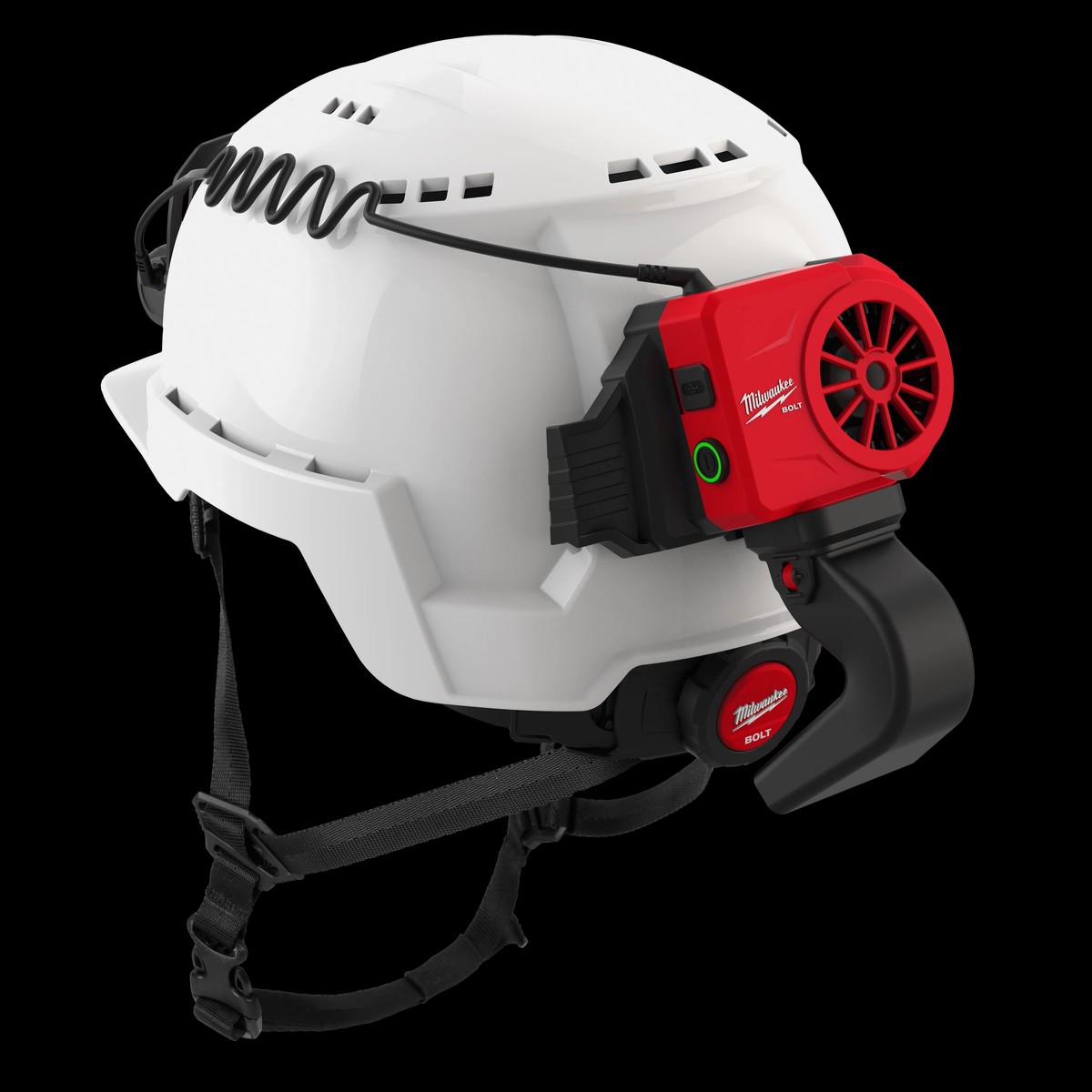 Hard Hat Fan - Milwaukee BOLT REDLITHIUM USB Cooling Fan, 48-73-1385