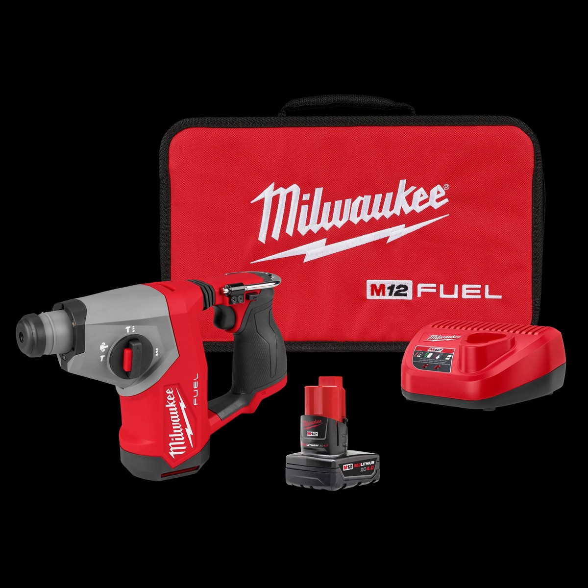 Rotary Hammer Kit - Milwaukee M12 FUEL 5/8 SDS Plus Rotary Hammer Kit, 2508-21XC