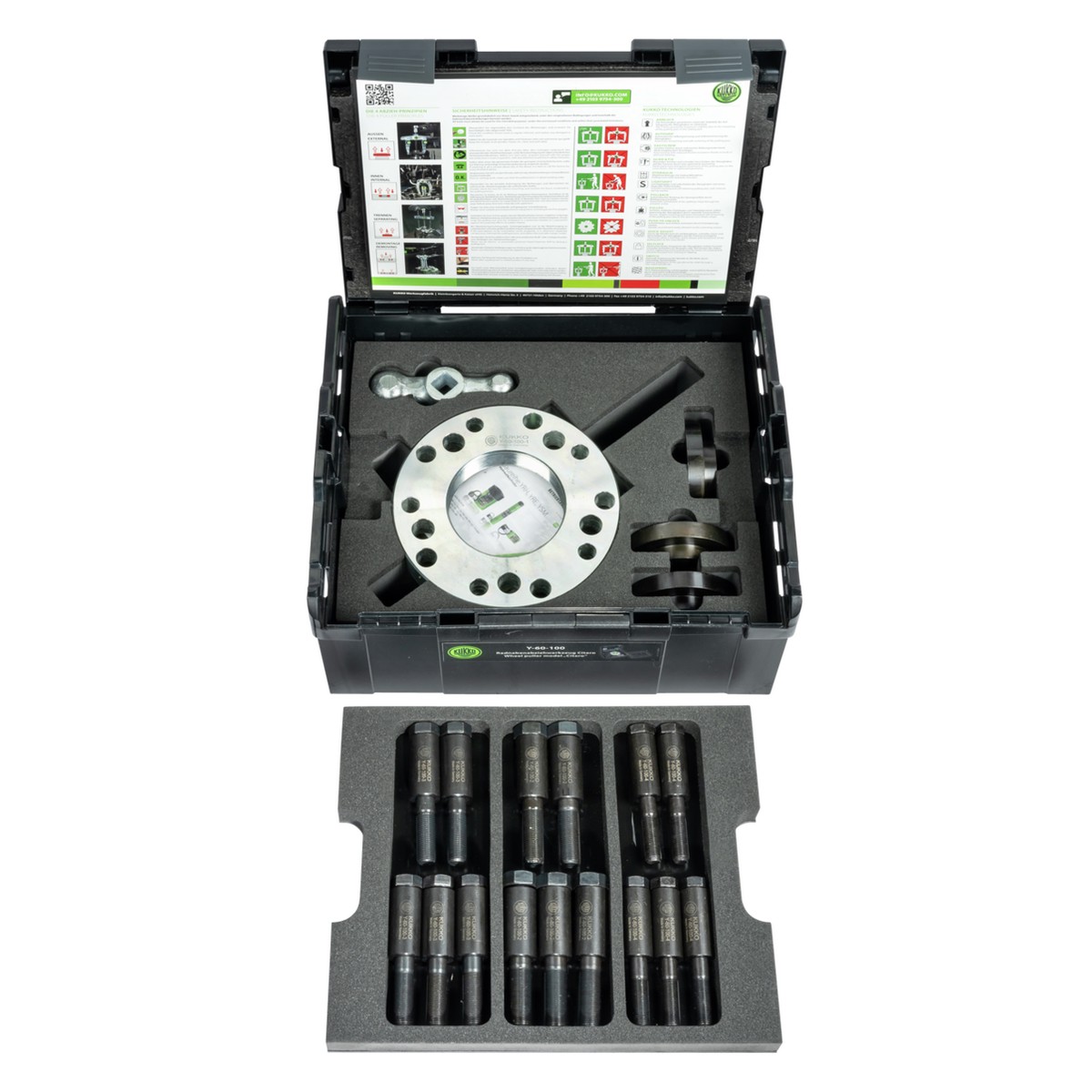 Kukko Y-60-100 - Hydraulic hub puller for commercial vehicles, low-floor buses, with max. 30 t tension force