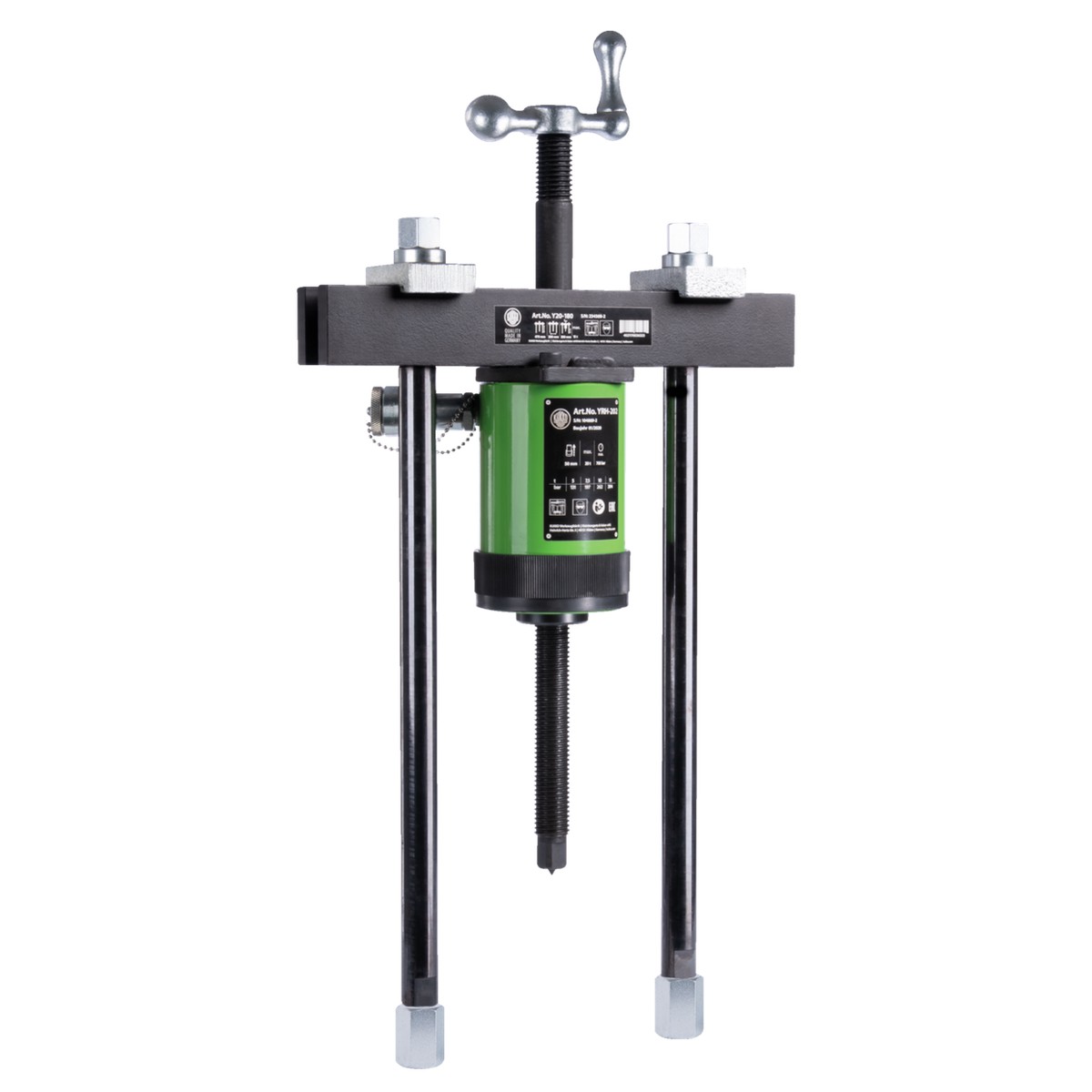 Kukko Y28-180 - Hydraulic PULL/PRESSION extractor with hydraulic spar piston cylinder for pump drive 135-300x300 mm